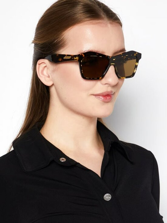 Bottega Veneta Women Sunglasses Havana Brown Shield BV1093S 002 BRAND NEW main image 8